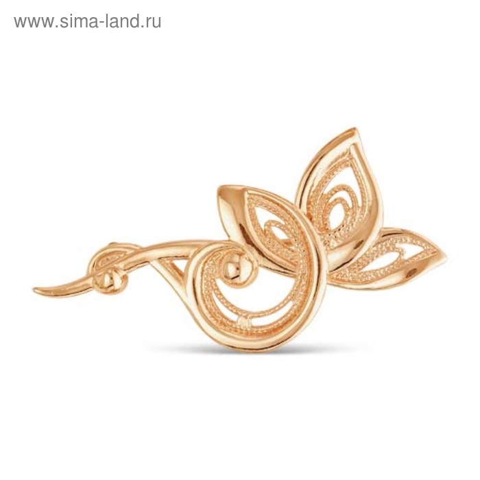 Брошь «Цветок», позолота - Фото 1