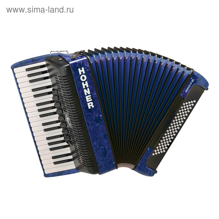 Аккордеон Hohner A1644 BRAVO III 80, синий - Фото 1