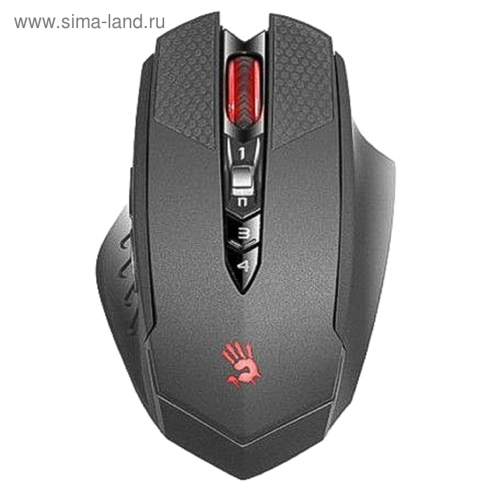 Мышь A4 Bloody Warrior RT7/RT70, игровая, беспроводная, оптическая, 4000 dpi, USB2.0,черная - Фото 1