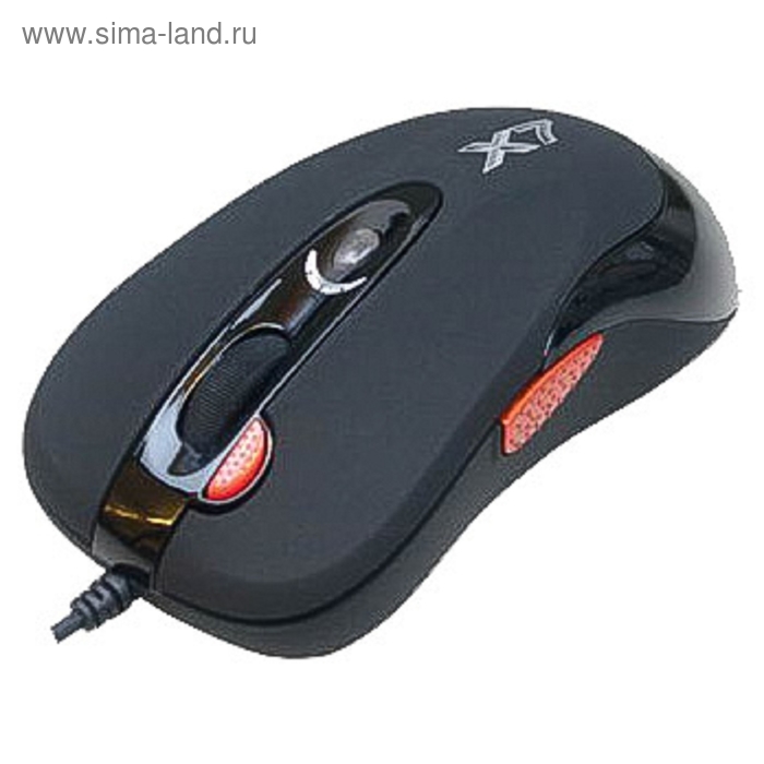 Мышь A4 X-705K, игровая, проводная, оптическая, 2000 dpi, USB, черная/ - Фото 1