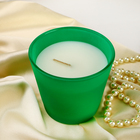 Свеча ароматизированная в стекле (зеленый бархат) - Фото 3