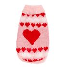 Свитер, размер 12 (по спинке 35 см, обхват груди 32 см), розовый с сердечками - Фото 4