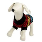 Свитер, размер 10 (по спинке 30 см, обхват груди 30 см), орнамент на черном - Фото 3