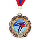 Медаль тематическая 052 "Фигурное катание" бронз - Фото 2