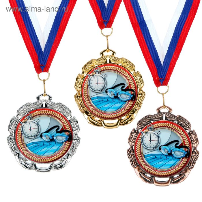 Медаль тематическая 054 "Плавание" - Фото 1