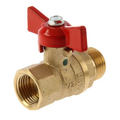 Кран шаровой «ГАЛЛОП» DN-15 231, внутренняя/наружная резьба 1/2", бабочка