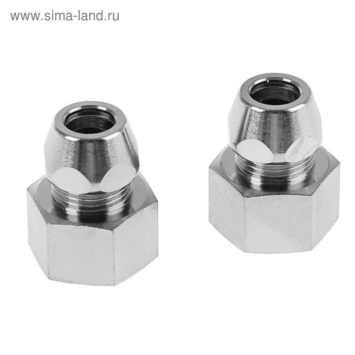 Переходник для жесткой подводки GF, 1/2" х 3/8" с конусом, внутренняя резьба - Фото 1