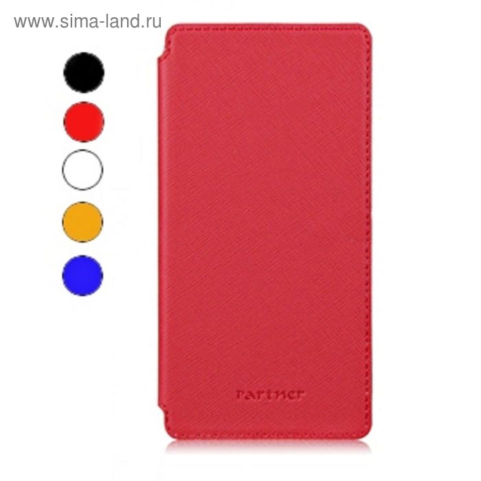 Чехол Partner Book-case 3,8", красный  (размер 6.3*12.2 см) - Фото 1