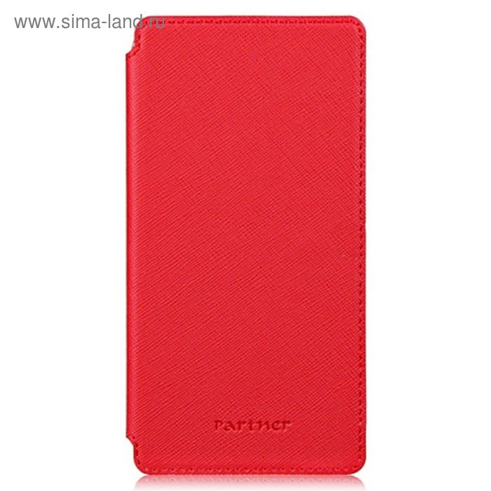 Чехол Partner Book-case 4,5", красный  (размер 7*13.5 см) - Фото 1