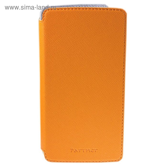 Чехол Partner Book-case 4,8", оранжевый  (размер 7.0*13.7 см) - Фото 1