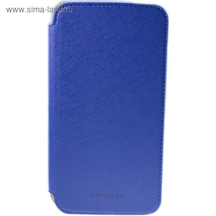 Чехол Partner Book-case 5,5", синий  (размер 8.0*15.5 см) - Фото 1