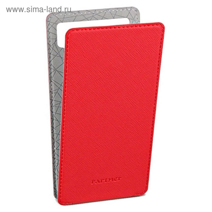 Чехол Partner Flip-case 3,8", красный  (размер 6.3*12.2 см) - Фото 1