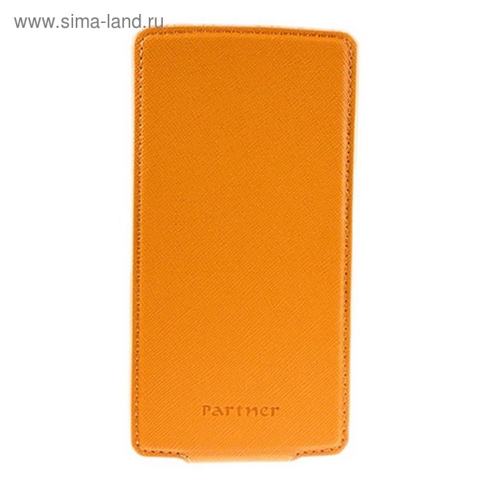 Чехол Partner Flip-case 3,8", оранжевый (размер 6.3*12.2 см) - Фото 1