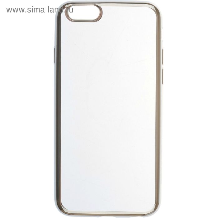 Чехол-крышка SkinBox iPhone 6/6 силиконовая, серебристый - Фото 1