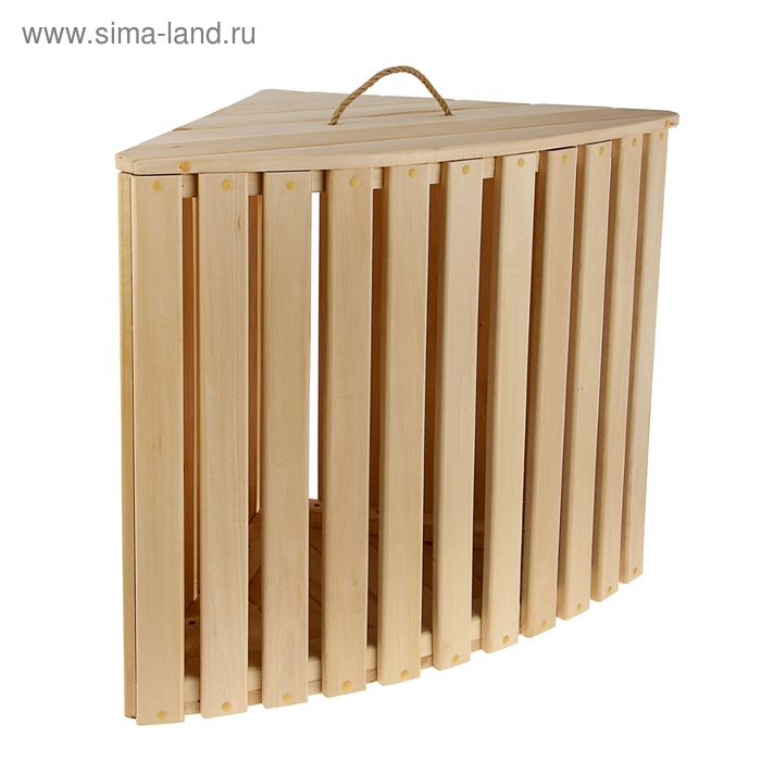 Ящик для белья угловой из дерева "Комфорт", 60×68×48см, "Добропаровъ" - Фото 1