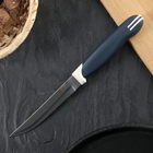 Нож кухонный «Мультиколор», овощной, лезвие 11 см, с пластмассовой ручкой, цвет синий - Фото 1
