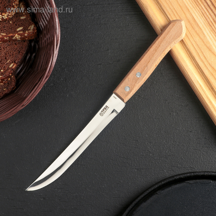 Нож кухонный «Универсал», поварской, лезвие 15 см, с деревянной ручкой - Фото 1