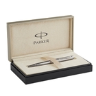 Ручка шариковая Parker Premier DeLuxe K562 (S0888000) Chiselling ST латунь посеребрение - Фото 4