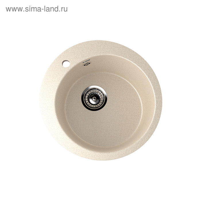 Мойка кухонная Ulgran U405-328, d=495 мм, бежевая