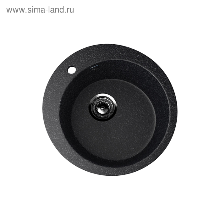 Мойка кухонная Ulgran U405-308, d=495 мм, цвет черный