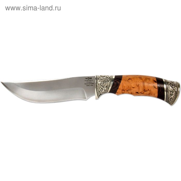 Нож нескладной "Орлан" (7962)бз, рукоять-карельская береза/венге, сталь Р18 быстрорез - Фото 1