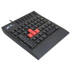 Клавиатура A4Tech X7-G100, игровая, блоковая, проводная, мембранная, 62 клавиши, USB, чёрная - фото 51292785