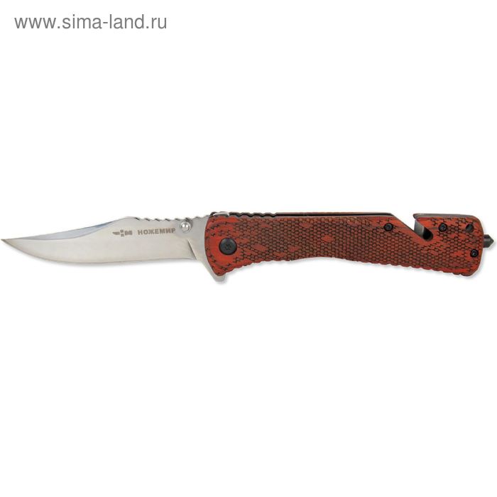Нож складной выкидной "Ножемир" A-118, рукоять-пластик Pakka wood, сталь 65х13 - Фото 1