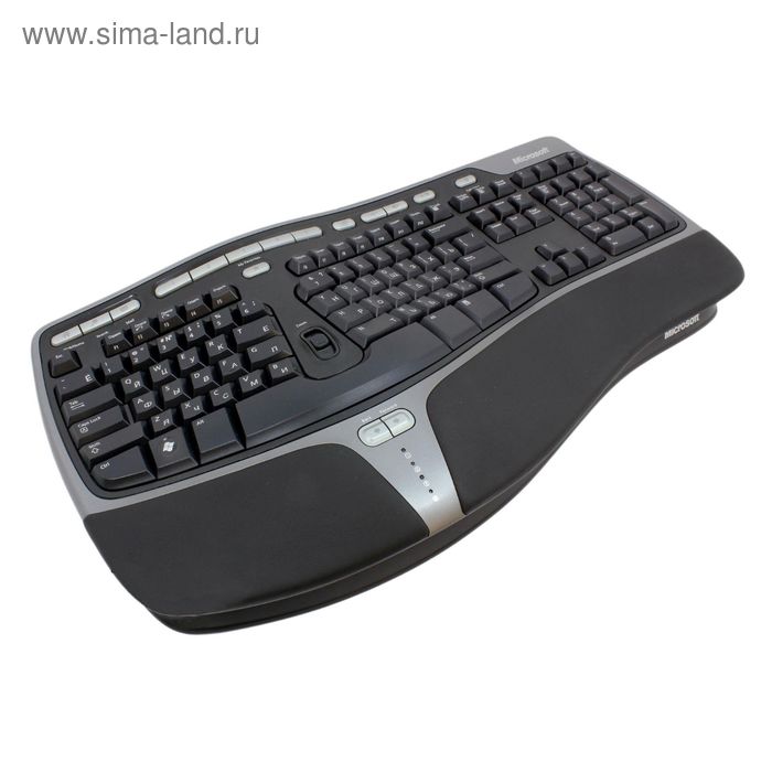 Клавиатура Microsoft 4000, проводная, мембранная, 124 клавиши, USB, чёрно-серебристая - Фото 1