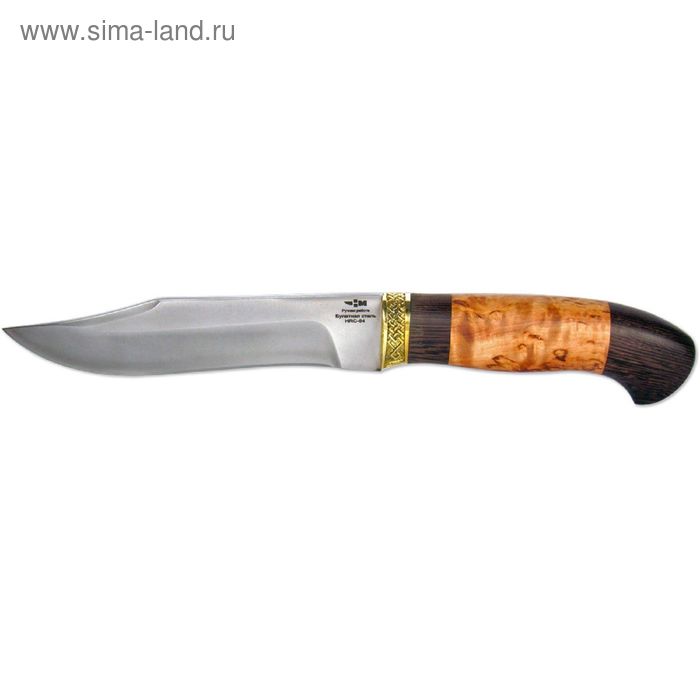 Нож нескладной "Комбат" (5216)б, рукоять-венге/карельская береза, булатная сталь - Фото 1