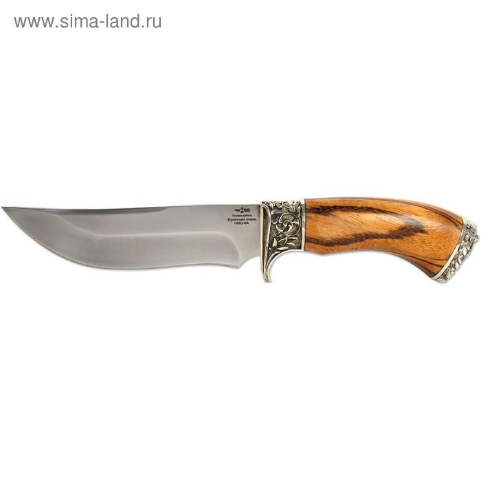 Нож нескладной "Орлан" (3429)б, рукоять-зебрано, булатная сталь - Фото 1