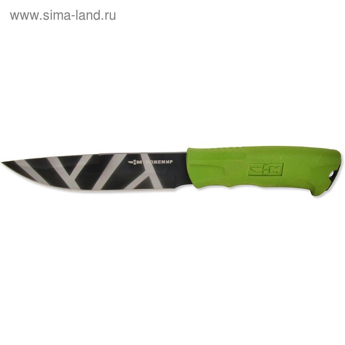 Нож нескладной "Ножемир" H-163К, рукоять-эластрон, сталь 40х13, цвет "камуфляж" - Фото 1