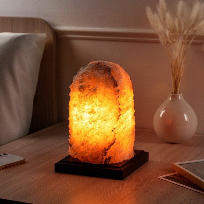 Соляная лампа "Гора большая", цельный кристалл, 15.5 см, 4-5 кг - Фото 1