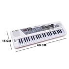 Синтезатор «Музыкант» с микрофоном, 49 клавиш, работает от сети и от батареек - Фото 2