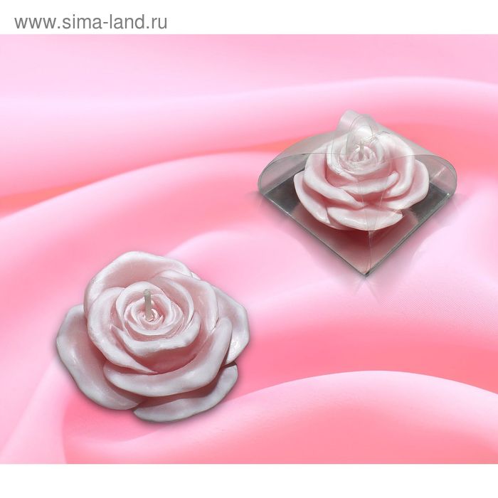 Свеча роза ср розовая - Фото 1