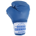 Перчатки боксерские, 4 унции, цвет темно-синий - Фото 1
