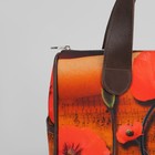 Сумка женская на молнии "Мак", 1 отдел, цвет чёрный/оранжевый - Фото 4