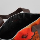 Сумка женская на молнии "Мак", 1 отдел, цвет чёрный/оранжевый - Фото 5