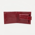 Кошелёк женский на кнопке, цвет красный - Фото 3