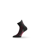 Носки летние, синтетика, цвет чёрные с красной полоской, размер L - Фото 2