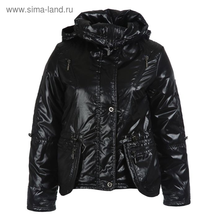 Куртка для девочек демисезонная, рост 158 см, цвет чёрный 17-521 - Фото 1