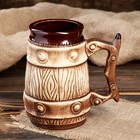 Бокал для пива "Казак", коричневый, керамика, 0.7 л, микс - Фото 3