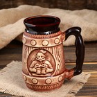 Бокал для пива "Казак", коричневый, керамика, 0.7 л, микс - Фото 5