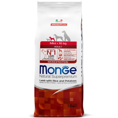 Сухой корм Monge Dog Speciality Mini для собак, ягненок/рис/картофель, 7.5 кг