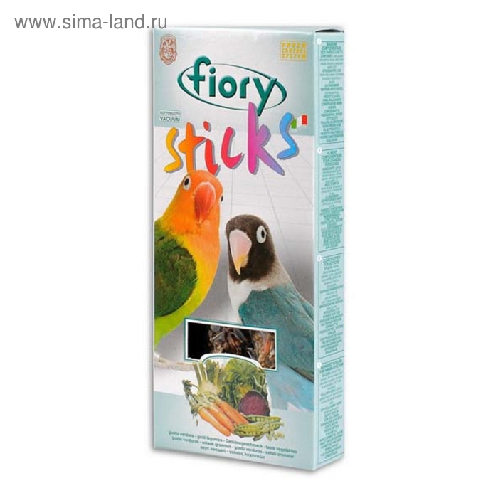 Лакомство FIORY Sticks для средних попугаев, с овощами, 2х60 г. - Фото 1