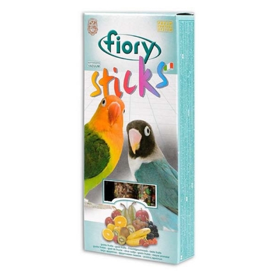 Лакомство FIORY Sticks для средних попугаев, с фруктами, 2×60 г