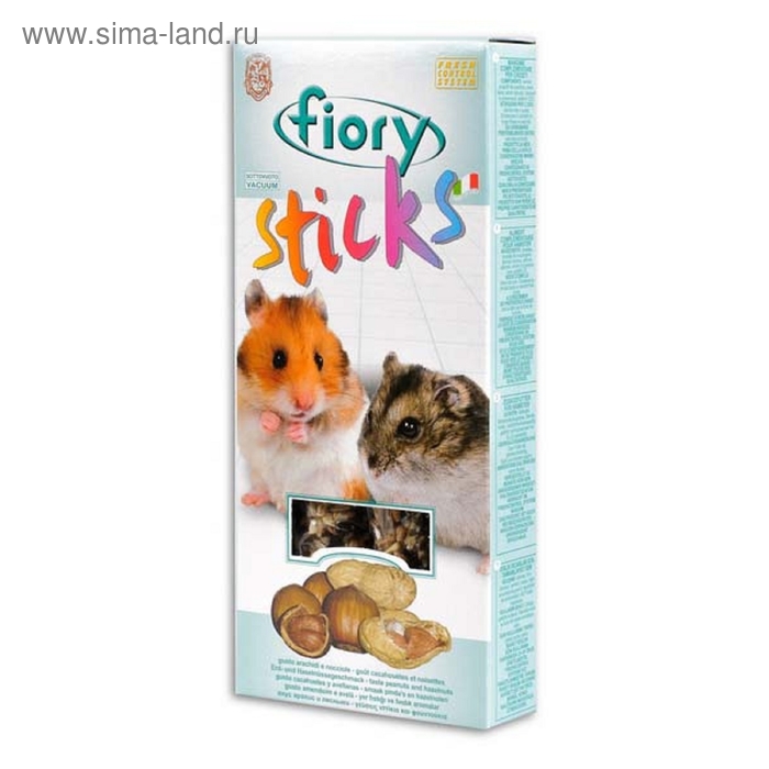 Лакомство для хомяков FIORY Sticks, с орехами, 2х50 г - Фото 1