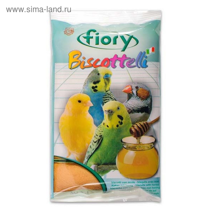 Лакомство FIORY Biscottelli для птиц, бисквит, с медом, 35 г - Фото 1