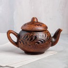 Чайник для заварки "Лотос", декор, красная глина, 0.6 л, микс - Фото 1