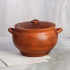 Жаровня "Гладкая", красная глина, 4 л - Фото 1