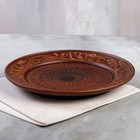 Тарелка "Дымленая", плоская, декор, красная глина, 25 см, микс - Фото 2
